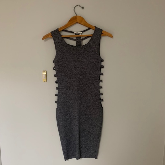 Grey Fitted Dress - Picture 1 of 4